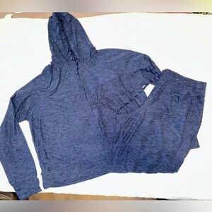 FLX navy blue hoodie and sweatpants set
